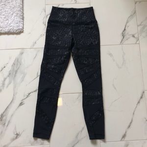 Lululemon 7/8 length leggings with mesh